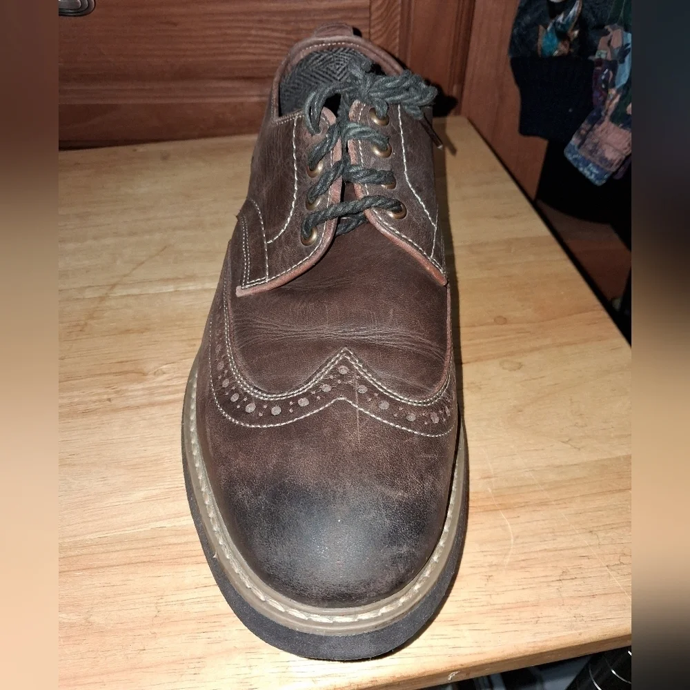 Florsheim Men's Brown Leather Oxford Dress Shoes In A Mens 8 1/2D.